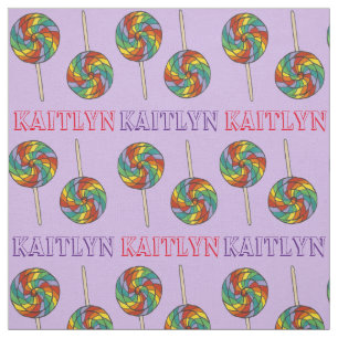 Rainbow Lollipop Lollipops Personalisiertes Gewebe Stoff