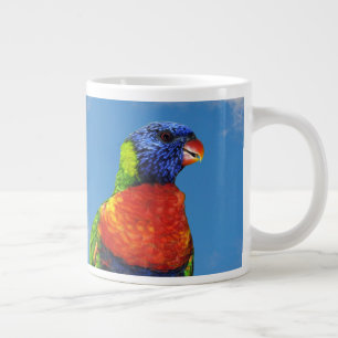 Rainbow-Lorikees, zwei auf einem Zweig Jumbo-Tasse