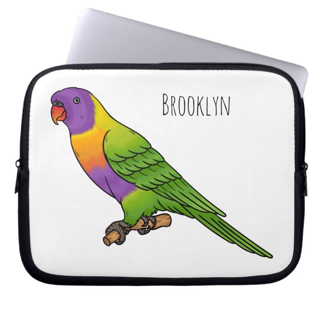 Rainbow-Lorikeet-Cartoon Laptopschutzhülle (Vorderseite)