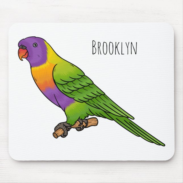 Rainbow-Lorikeet-Cartoon Mousepad (Vorne)