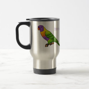 Rainbow-Lorikeet-Cartoon Reisebecher