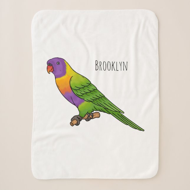 Rainbow-Lorikeet-Cartoon Sherpadecke (Vorderseite)