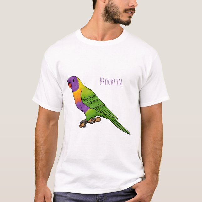 Rainbow-Lorikeet-Cartoon T-Shirt (Vorderseite)