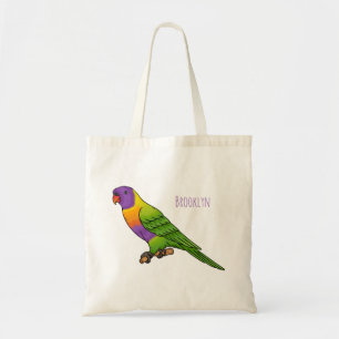 Rainbow-Lorikeet-Cartoon Tragetasche