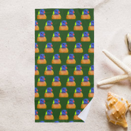 Rainbow Lorikeet Parrot Pattern Strandtuch