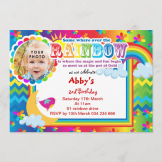 Rainbow lotsa farben Geburtstagseinladung Einladung