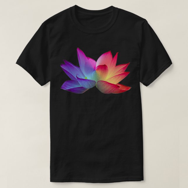 Rainbow Lotus Blume T-Shirt (Design vorne)