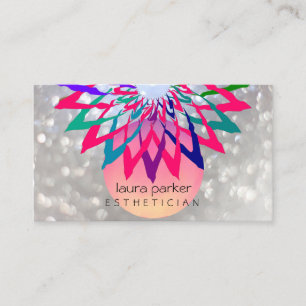 Rainbow Lotus Blume Yoga Dozentin Meditation Visitenkarte
