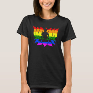 Rainbow Lotus Blume Yoga Namaste Medizin Frauen T-Shirt