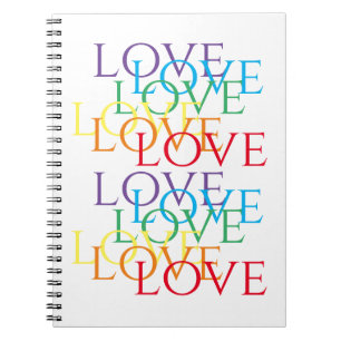 RAINBOW LOVE 6.5x8.75 Carnet spiral