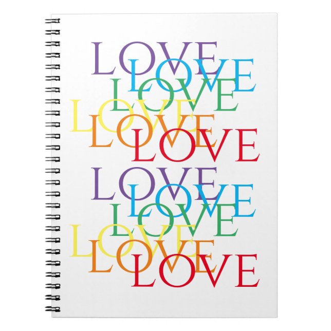 RAINBOW LOVE 6.5x8.75 Carnet spiral (Devant)