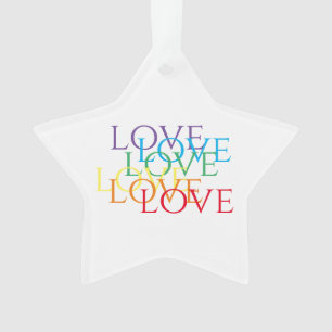 RAINBOW LOVE Acrylique Star Ornement