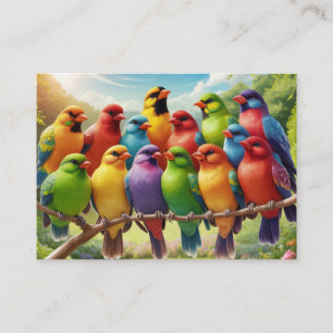 Rainbow Lovebirds: Eine Serenade im Garten Visitenkarte
