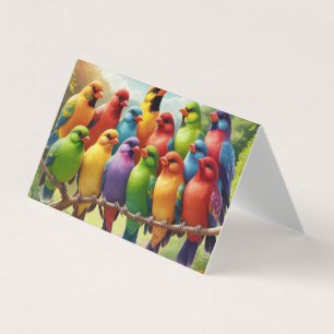 Rainbow Lovebirds: Eine Serenade im Garten Visitenkarten