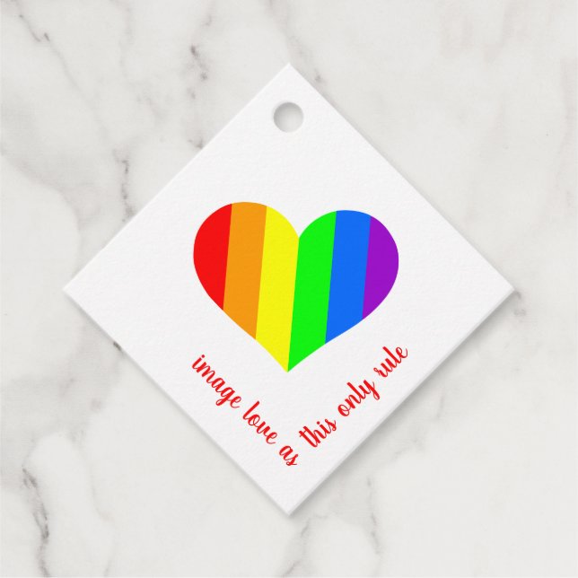Rainbow Lover Hearts Geschenkanhänger (Vorderseite)