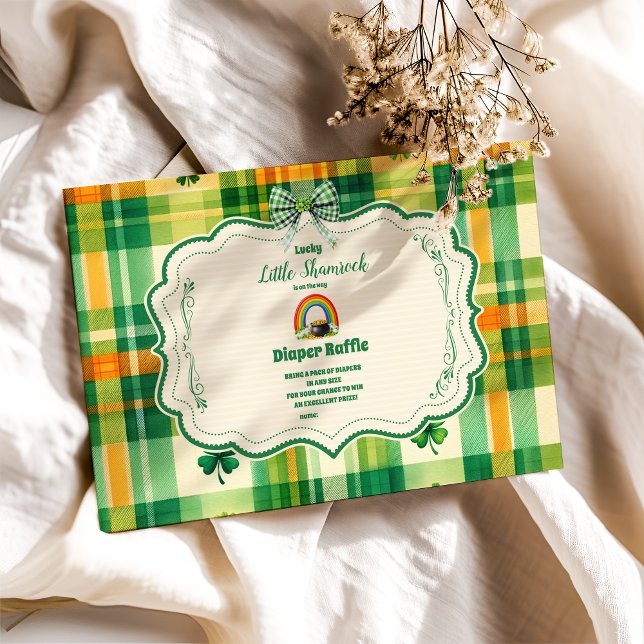 Rainbow Lucky Little Kleeblatt Diapper Raffle Begleitkarte (Von Creator hochgeladen)