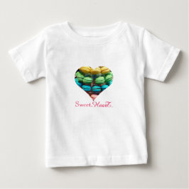 Rainbow Macaron Sweet Heart Baby T-shirt