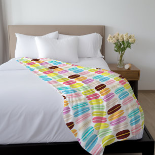 Rainbow Macarons Muster Personalisiert Fleecedecke