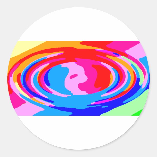 Rainbow-Magie Runder Aufkleber (Vorderseite)