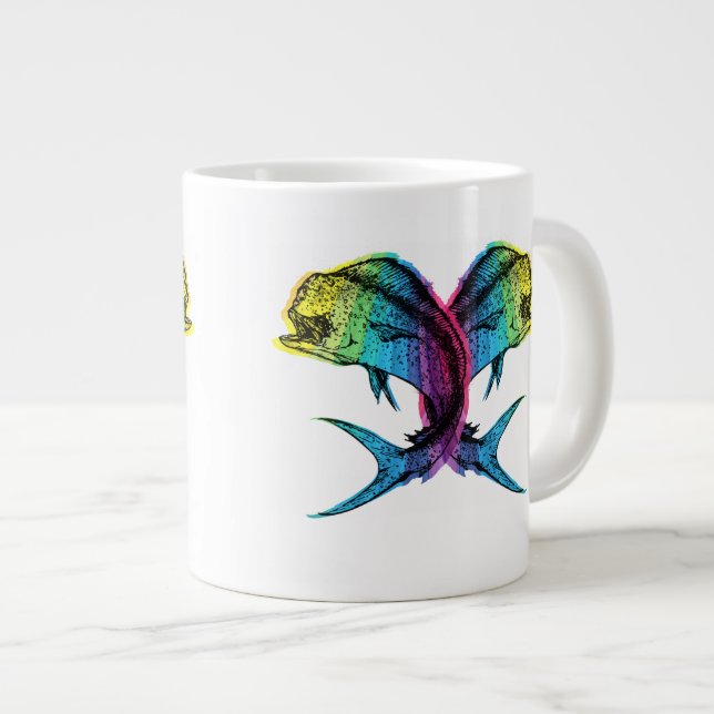 Rainbow Mahi Mahi Jumbo-Tasse (Vorderseite Rechts)