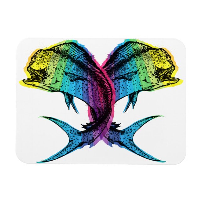 Rainbow Mahi Mahi Magnet (Horizontal)