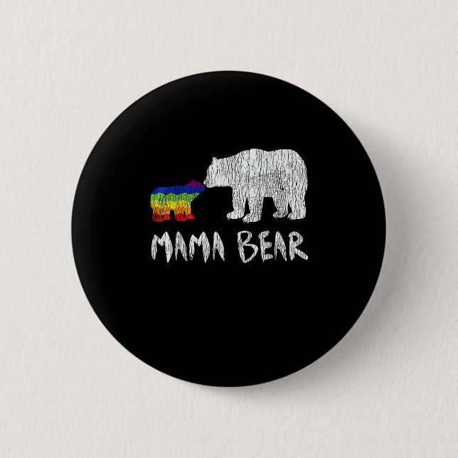 Rainbow Mama Bear Love Support Prix Button (Vorderseite)