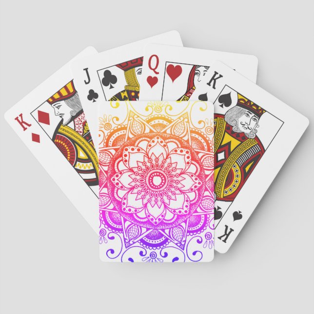 Rainbow Mandala Deck of Cards Spielkarten (Rückseite)
