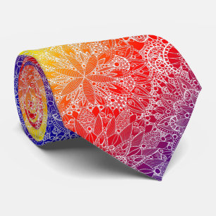 Rainbow Mandala Krawatte