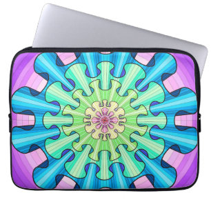 Rainbow mandala laptopschutzhülle