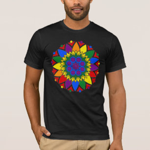 Rainbow Mandala LGBT Pride Flag Colors III T-Shirt