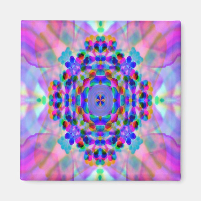 Rainbow Mandala... Magnet (Vorne)
