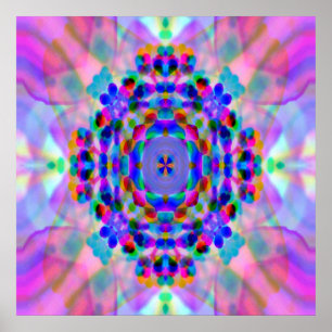 Rainbow Mandala... Poster