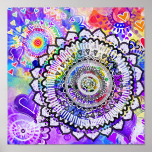 Rainbow-Mandala-Poster Poster