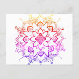 Rainbow Mandala Postkarte