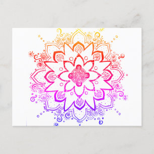 Rainbow Mandala Postkarte