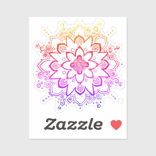 Rainbow Mandala Sticker (Blatt)