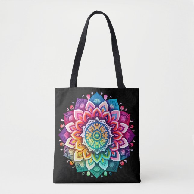 Rainbow Mandala Tasche (Vorderseite)