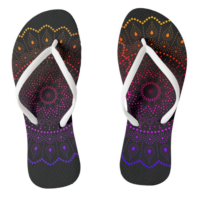 Rainbow Mandala Yoga Mat Flip Flops (Fußbett)
