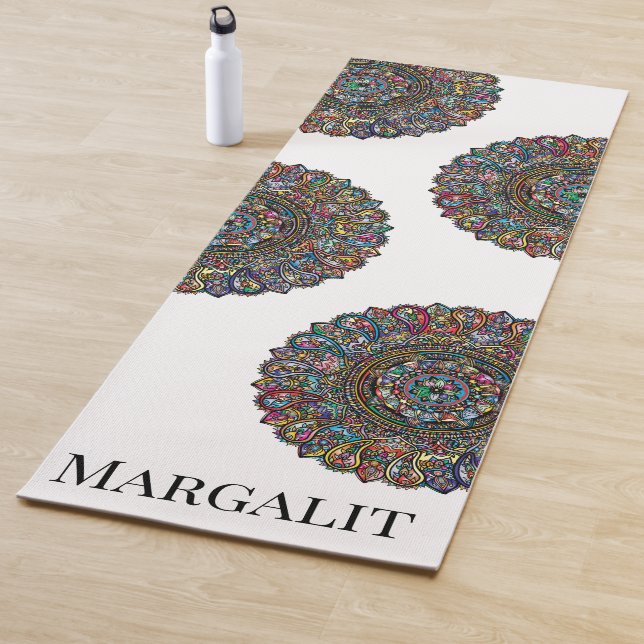 Rainbow Mandalases Mandala Relaxpilates Yogamatte (Beispiel)