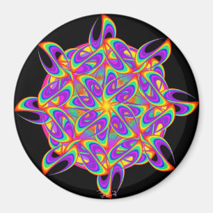 Rainbow Mandela von Power Blume Magnet