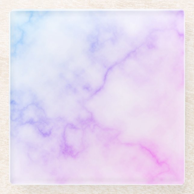 Rainbow Marble Muster Glasuntersetzer (Vorderseite)