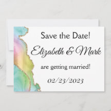 Rainbow Marble Postkarte