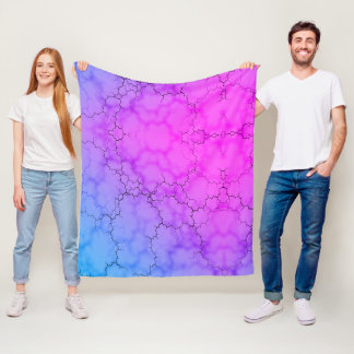 Rainbow Marbled Heart Fleecedecke