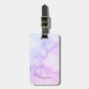 Rainbow-Marmormuster mit Personalisiertem Namen Gepäckanhänger