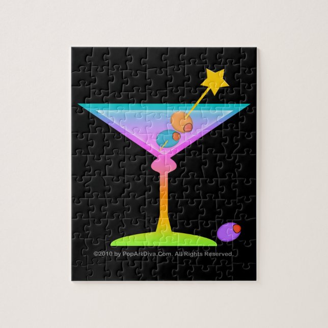 RAINBOW MARTINI PUZZLE or PUZZLE GIFT SET (Vertikal)