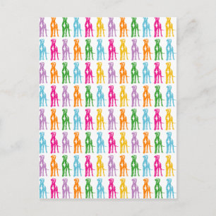 Rainbow Mastiff Pattern Postkarte