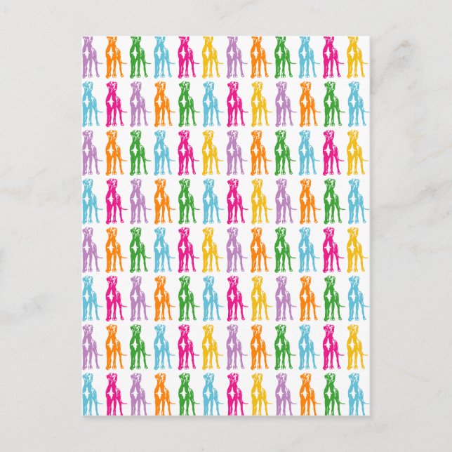 Rainbow Mastiff Pattern Postkarte (Vorderseite)