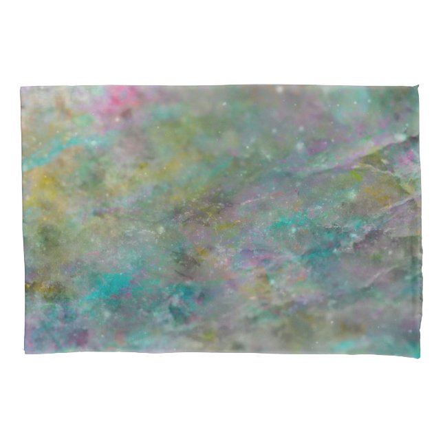 Rainbow Mehrfarbig Crystal Rock Marble Kissenbezug (Vorderseite)