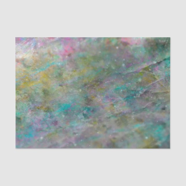 Rainbow Mehrfarbig Crystal Rock Marble Party Seidenpapier (Vorderseite)