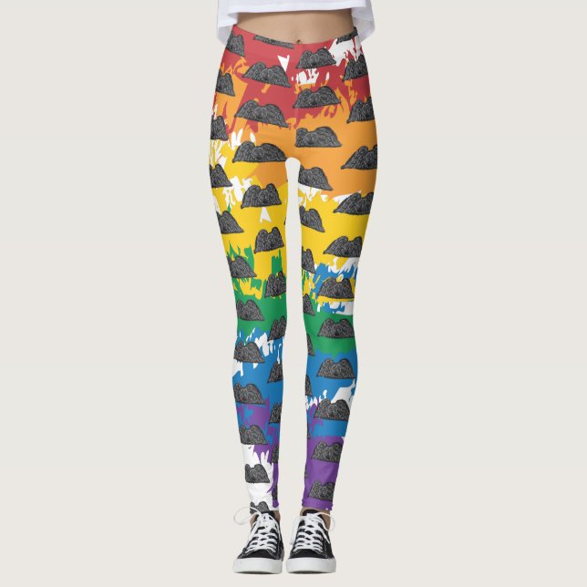 Rainbow Memento Mori Leggings (Vorderseite)